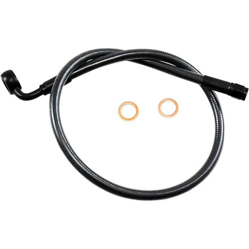 Magnum Black Pearl Brake Line - 90 Degree 12mm - 24" | AS478024