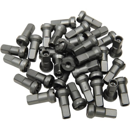 Moose Racing MX1 Spoke Nipple Set - Titanium Gray - 8 Gauge | 24-840