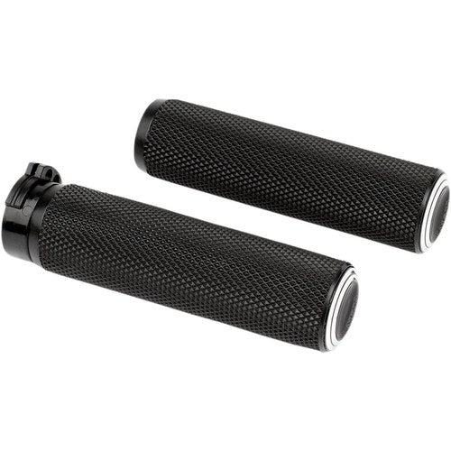 Arlen Ness Black Dual Ring Grips for Cable | 07-308