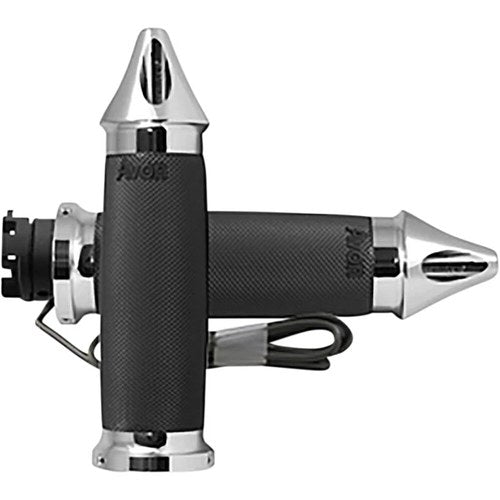 Avon Grips Chrome Heated Custom Contour Spike Grips for Indian | IN-S-CC-85-S-H