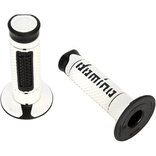 Domino White/Black Diamonte Dual Compound Grips | A26041C4046