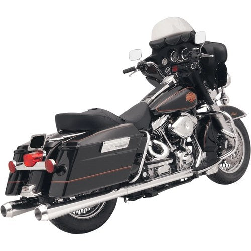 Bassani Xhaust Megaphone Mufflers, Chr/Pol, Tapered, Standard Baffle | FLH-517