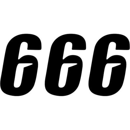 D'Cor Visuals Slash Number Plate - #6 - Black - 6" | 45-29-6