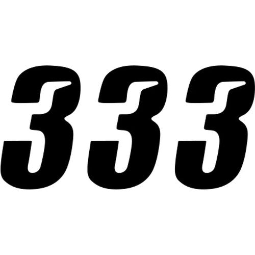 D'Cor Visuals Slash Number Plate - #3 - Black - 4" | 45-27-3