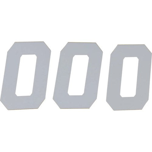 D'Cor Visuals Race Number Plate - #0 - White - 6" | 45-36-0