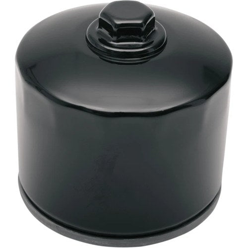Drag Specialties Oil Filter - Spin-On - Black - With Nut | 14-0004BK