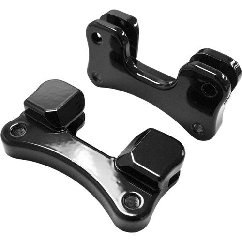 Drag Specialties Fender-To-Fork Adapters - Gloss Black | 1410-0096