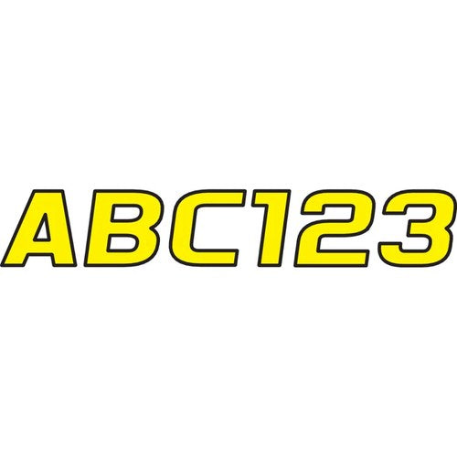Hardline I.D. Sticker Kit - 700 Series - Yellow | YEBLK700