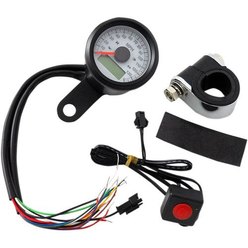 Drag Specialties 1-7/8" Programmable Speedometer w/Indicator Lights Mph | 77902W