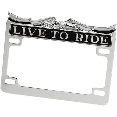 Drag Specialties Chrome Live Ride License Frame | 28-6014-BC732