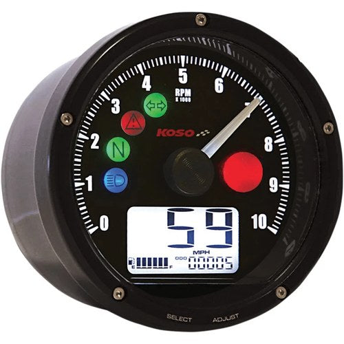 Koso TNT-01 Electronic Speedometer/Tachometer - 3" x 1.75" D | BA035K00-HD