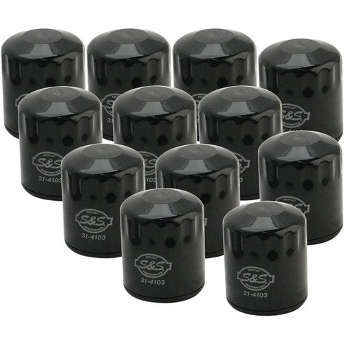 S&S Cycle Oil Filter - Black - 12 Pack | 310-0241