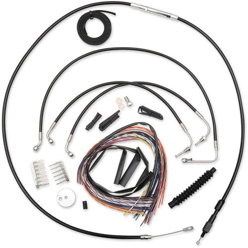 LA Choppers Black 18" - 20" Cable Kit for '16 Road King | LA-8011KT2B-19B