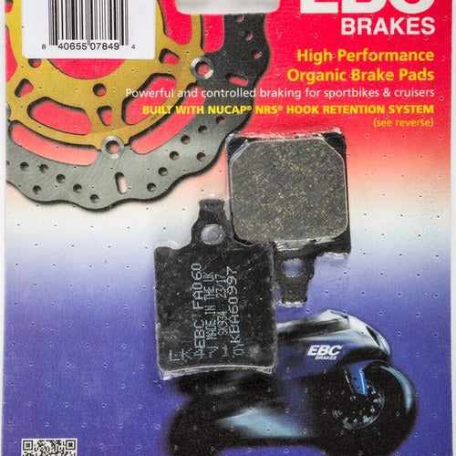 Ebc Organic OE Quality Replacement Brake Pads / One Pair (FA60)