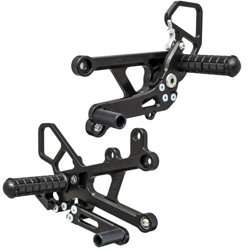 Yamaha 2017-2024 YZF-R6 Woodcraft Racing Rearsets / Footpegs - Standard Shift