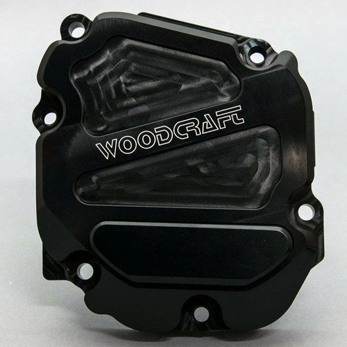 Kawasaki 2011-25 ZX10R Woodcraft Rhs Ignition Trigger Engine Cover - Black Pad