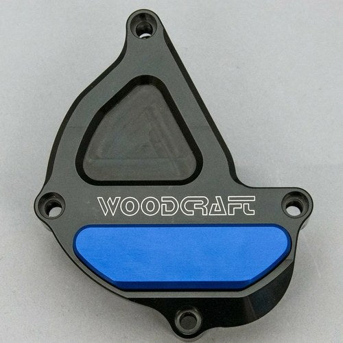 Yamaha 2018-26 MT-10 Woodcraft Ignition Trigger Cover Engine Protector Blue Pad