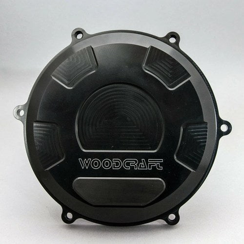 Ducati 2018-24 Panigale V4 R / S Woodcraft Right Side Clutch Cover - Black Plate