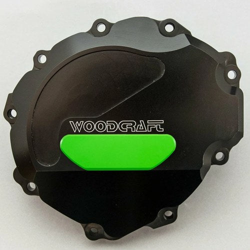 Honda Cbr 1000RR 2008-2009 Woodcraft Left Side Engine Stator Cover - Green Plate