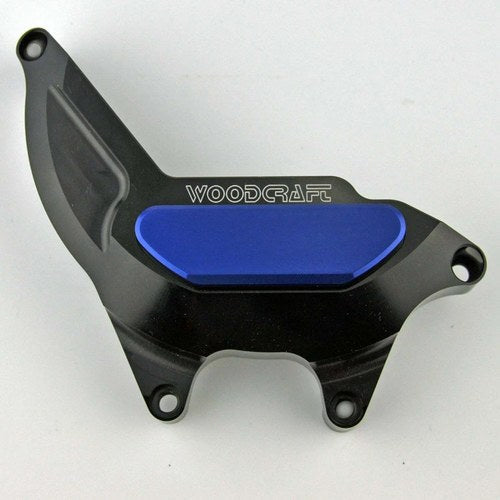 Suzuki 2003-2024 SV 650 Woodcraft Left Side Stator Cover Protector - Blue Plate
