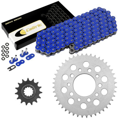 Blue O-Ring Drive Chain & Sprockets Kit for Honda CBR600F Hurricane 1987-1990