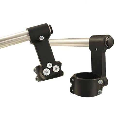 Woodcraft Racing 50mm 3 Piece Clipon Handlebar Kit With 3" Inch Rise - Silver