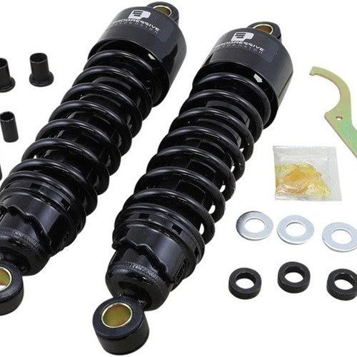 Progressive Suspension 412 Series Shocks 11.5" Black #412-4074B Harley Davidson