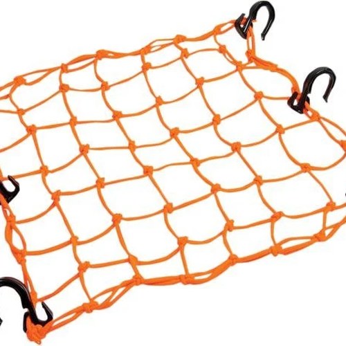 Powertye Adjustable Cargo Nets Orange 15" x 15"