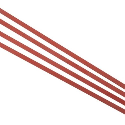 Cycle Performance Stainless Steel Tie Wraps Red Standard 8" 4-Pack