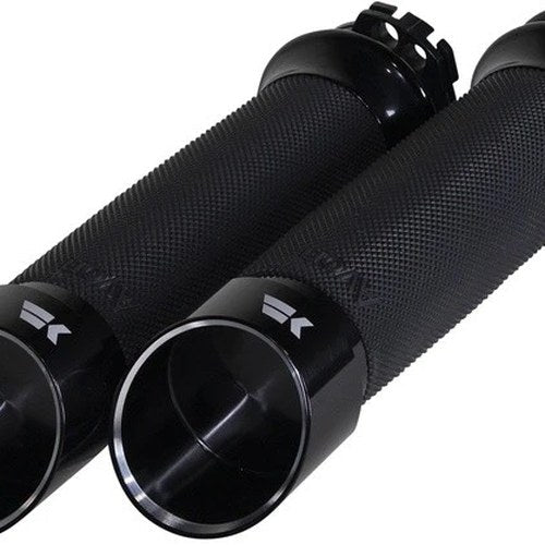 Khrome Werks Custom Contour Edge Tip Grips Black #500240 Harley Davidson