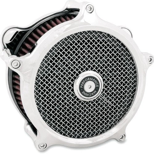Performance Machine Super Gas Air Cleaner Chrome #0206-2150-CH Harley Davidson