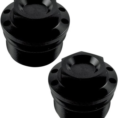 Joker Machine Fork Tube Caps 39mm Black #10-310B Harley Davidson Sportster