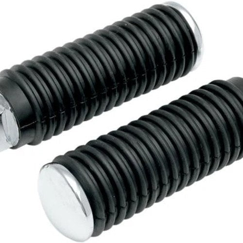 DS Chrome Footpegs With Rubber Sleeves Male Mount Harley Davidson #139243