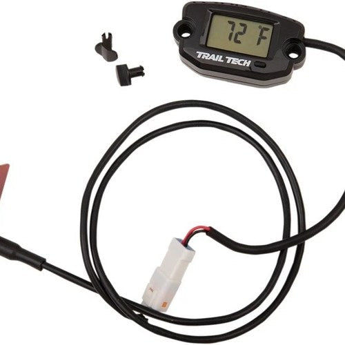 Trail Tech Surface Mount Temperature Meter with Fin Sensor Black 10.00mm