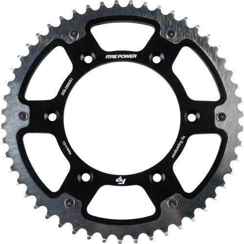 Fire Power 520 Hybrid Rear Sprocket 51T Black #FPH-990-51-BLK