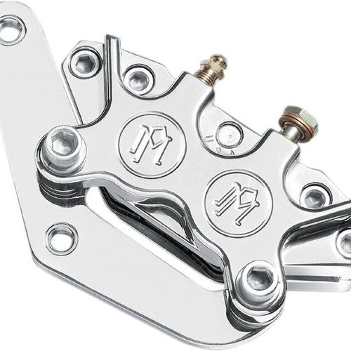 PM 4-Piston Classic Caliper & Bracket Front Left 11.5" Polished 1213-0017P