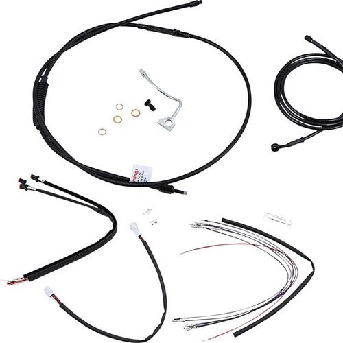 Burly Handlebar Cable/Line Kit for 18" Hangers w/o ABS Black #B30-1175