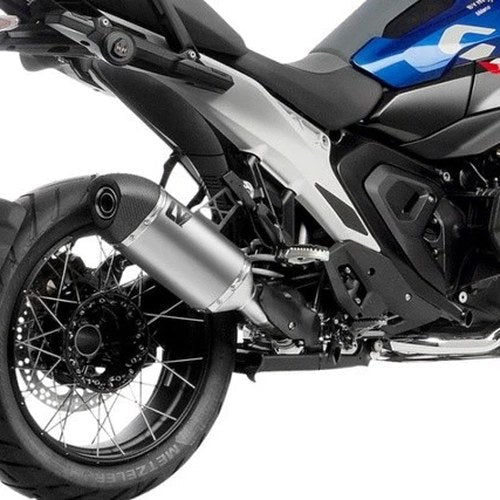 Leo Vince LV-14 Slip-On Muffler Brushed Stainless Steel/Carbon Fiber #15604 BMW
