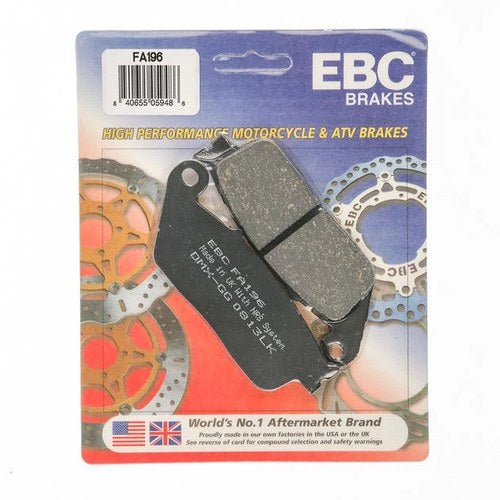 Ebc Organic Brake Pads #FA196 for Honda/Victory/Triumph/Indian/Buell/Suzuki