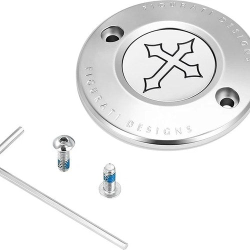 Figurati Designs 2-Hole Timing Cover Cross Polished #FD41-TC-2H-SS