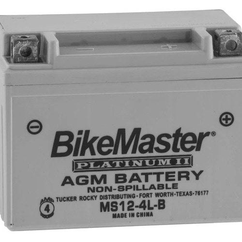 BikeMaster Agm Platinum II Battery #MS12-4L-B for Aprilia/Suzuki RS 250/SP200