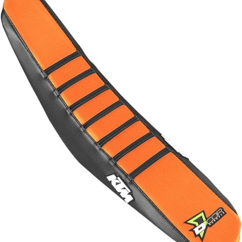 Dcor Ribbed Seat Cover Black/Orange/Black #30-30-206 KTM