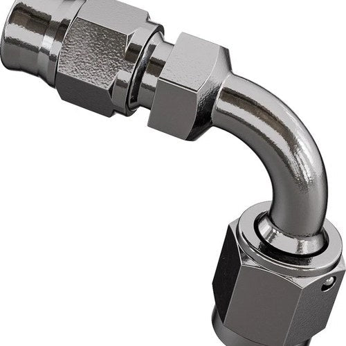 Goodridge Make-Your-Own Brake/Clutch Line Fitting 90 Degree 3/8"-24 Ans Silver