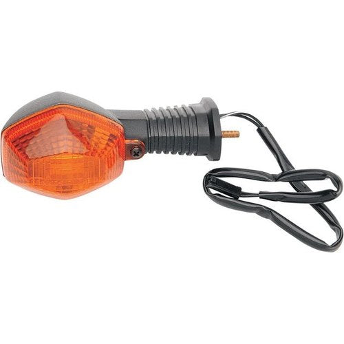 K&S DOT Turn Signal Assembly Single Filament Rear Black Amber 25-3216 for Suzuki