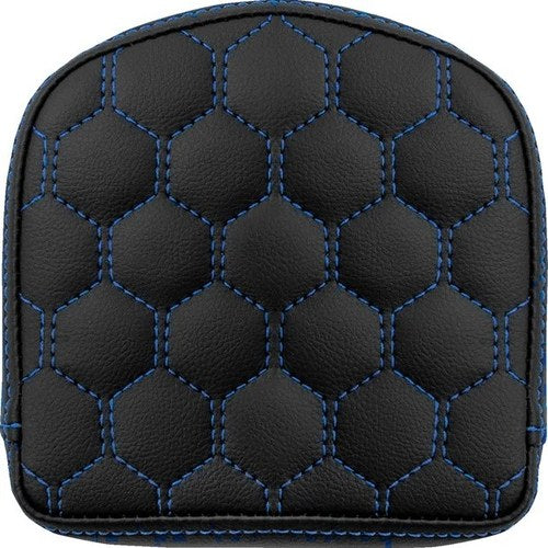 Saddlemen RoadSofa HC Gravestone Sissy Bar Pad Blue Stitch 6.5" W x 6.5" H