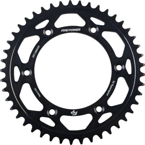 Fire Power 520 Steel Rear Sprocket 45T Black #FPS-990-45-BLK