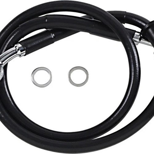 DS Black Vinyl Front Upper ABS Brake Line Kit 28-3/4" +2" Black #212090