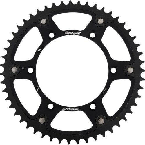 Supersprox Stealth Rear Sprocket 520 51T Black #RST-245-51-BLK for Yamaha