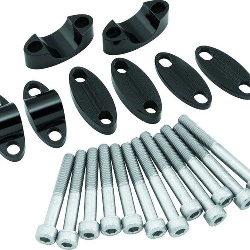 BikeMaster Handlebar Risers for 1-1/8" Bars Black