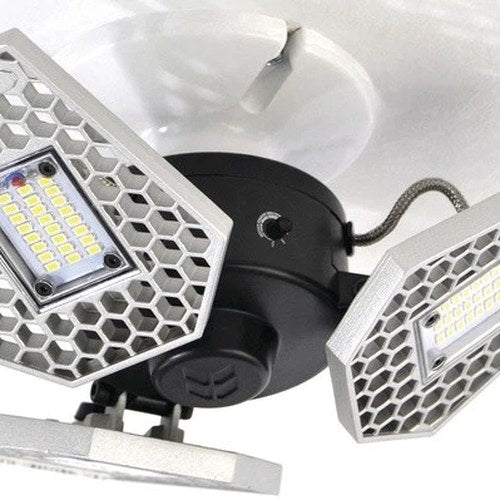 Risk Trilight Motion Activated Garage Ceiling Light Black